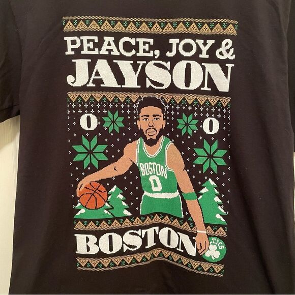 Boston Celtics Jayson Tatum T-Shirt Peace Joy & Jayson 2019 Item of the Game NBA - Picture 3 of 4
